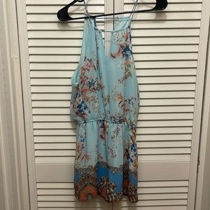 blue rain mini romper